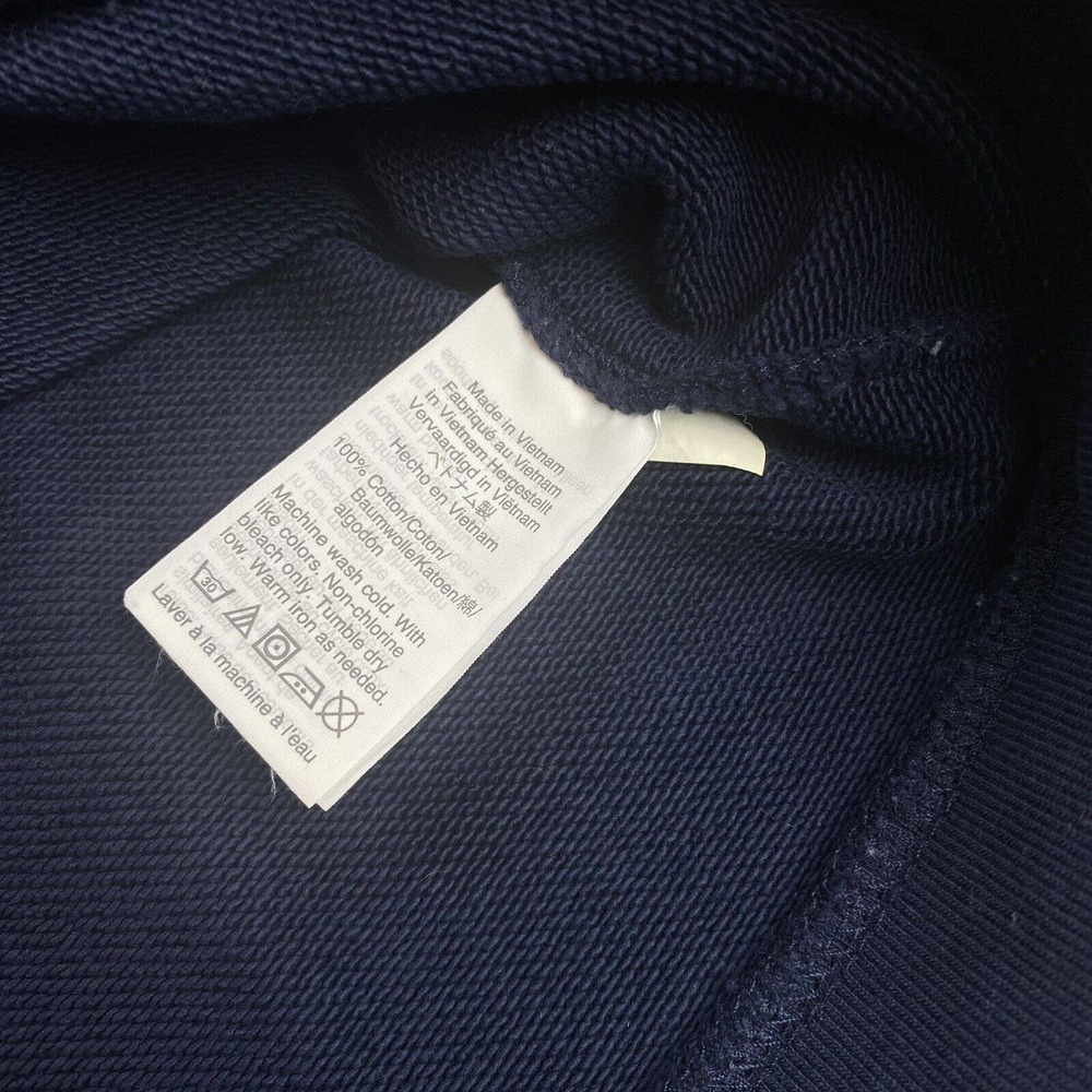 J Crew Womens Sweatshirt Blue Small Stripe Collar Cuffs - Picture 4 of 7